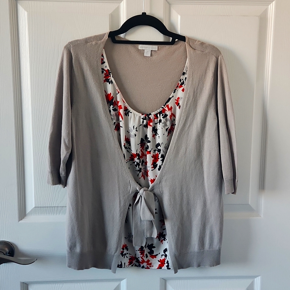 NY & Co Cardigan w/ Faux Blouse